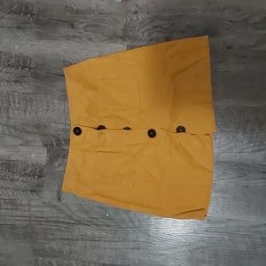 Mustard button skirt